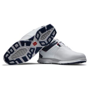 FootJoy Men's Pro|SL Golf Shoe, White/Navy/Red, 11