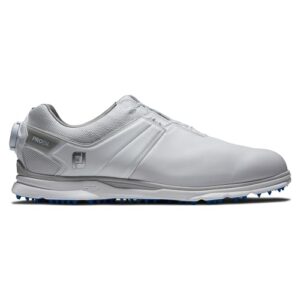 FootJoy Men's Pro|SL Boa Golf Shoe, White/White/Light Blue, 11