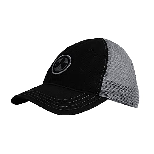 Magpul Standard Trucker Hat Snap Back Baseball Cap, One Size Fits Most, Garment Washed Black/Charcoal