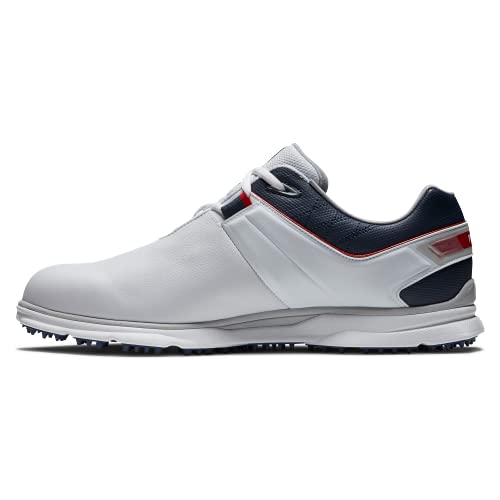 FootJoy Men's Pro|SL Golf Shoe, White/Navy/Red, 11