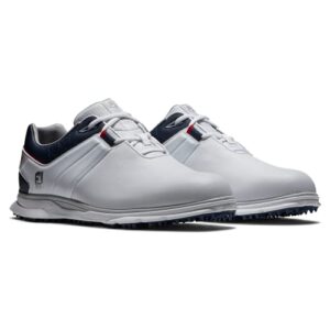 FootJoy Men's Pro|SL Golf Shoe, White/Navy/Red, 11