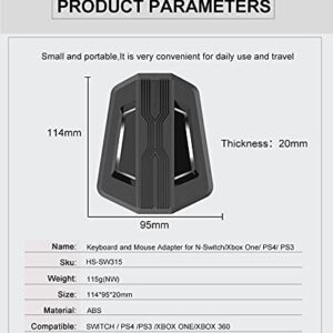 GDreamer HS-SW315 Keyboard and Mouse Adapter for Switch/Xbox One/ PS4/ PS3/Xbox 360