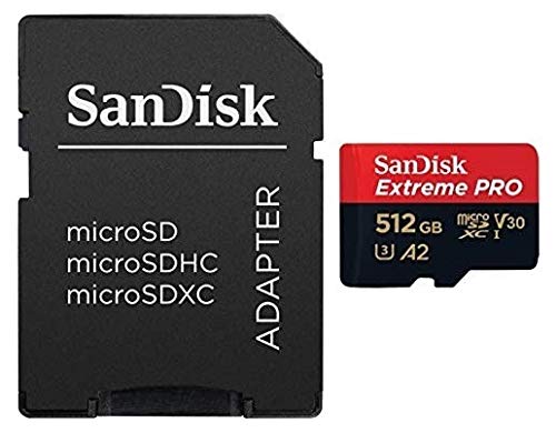 SanDisk 512GB Extreme Pro MicroSD Memory Card (2 Pack) Works with GoPro Hero 10 Black Action Camera U3 V30 4K A2 Class 10 (SDSQXCZ-512G-GN6MA) Bundle with 1 Everything But Stromboli Micro Card Reader