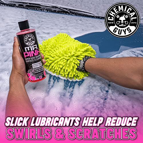 Chemical Guys Citrus Wash & Gloss and Mr. Pink Foaming Car Wash Deep Cleaning & Maintenance Wash Combo Pack (2-16 oz. Bottles)