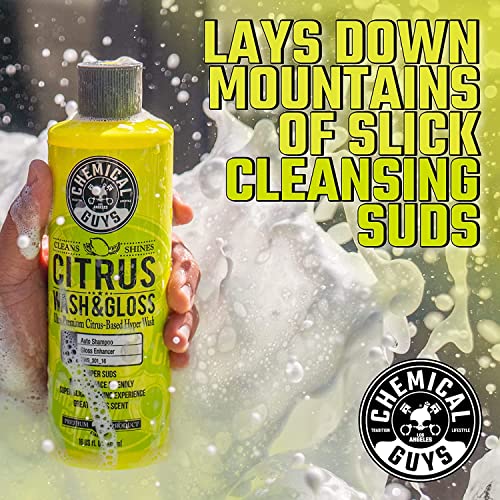 Chemical Guys Citrus Wash & Gloss and Mr. Pink Foaming Car Wash Deep Cleaning & Maintenance Wash Combo Pack (2-16 oz. Bottles)