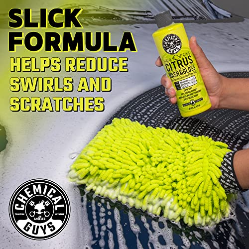 Chemical Guys Citrus Wash & Gloss and Mr. Pink Foaming Car Wash Deep Cleaning & Maintenance Wash Combo Pack (2-16 oz. Bottles)