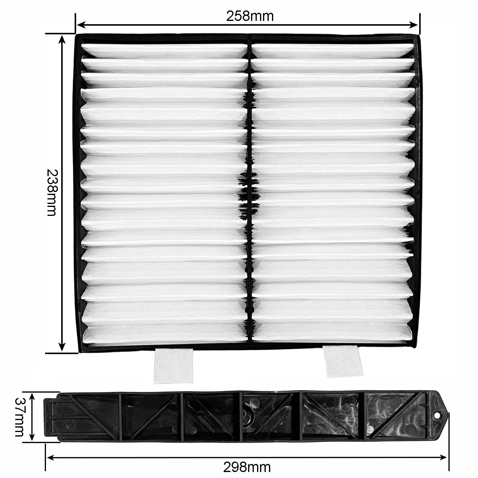 Cabin Air Filter Retrofit Kit Fits for 07-14 GM Chevy Silverado Sierra Tahoe Yukon Avalanche Suburban Cadillac Escalade,Replaces OEM #: 22759208 259-200, 22759203, 103948