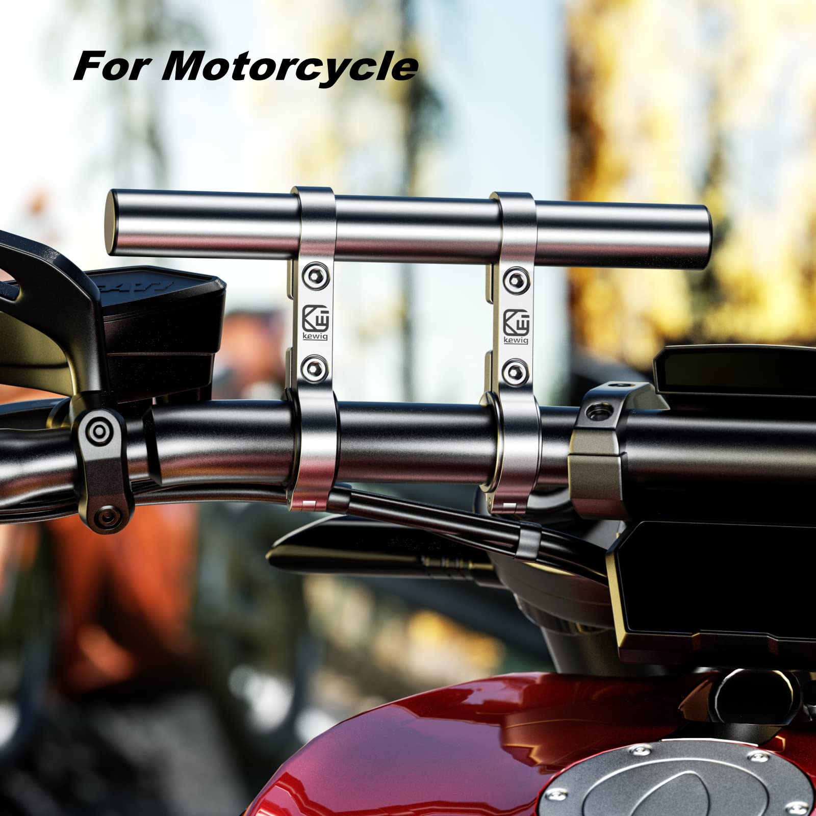 BRCOVAN Aluminum Alloy Handlebar Extensions for Bicycle & Motorcycle, Bike Handlebar Extender with Double Mounting Clamp Holder, Fit for Handlebars Diameter 0.87'' to 1.26''