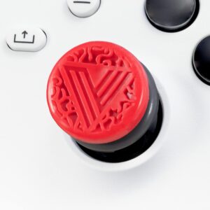 KontrolFreek Call of Duty: Vanguard Performance Thumbsticks for Xbox One and Xbox Series X | 2 High-Rise, Hybrid| Red/Black