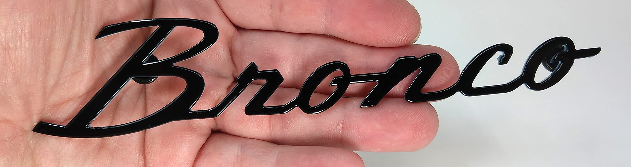 Ford Bronco Script Heavy Duty Metal Magnet - Black - 7" X 2"