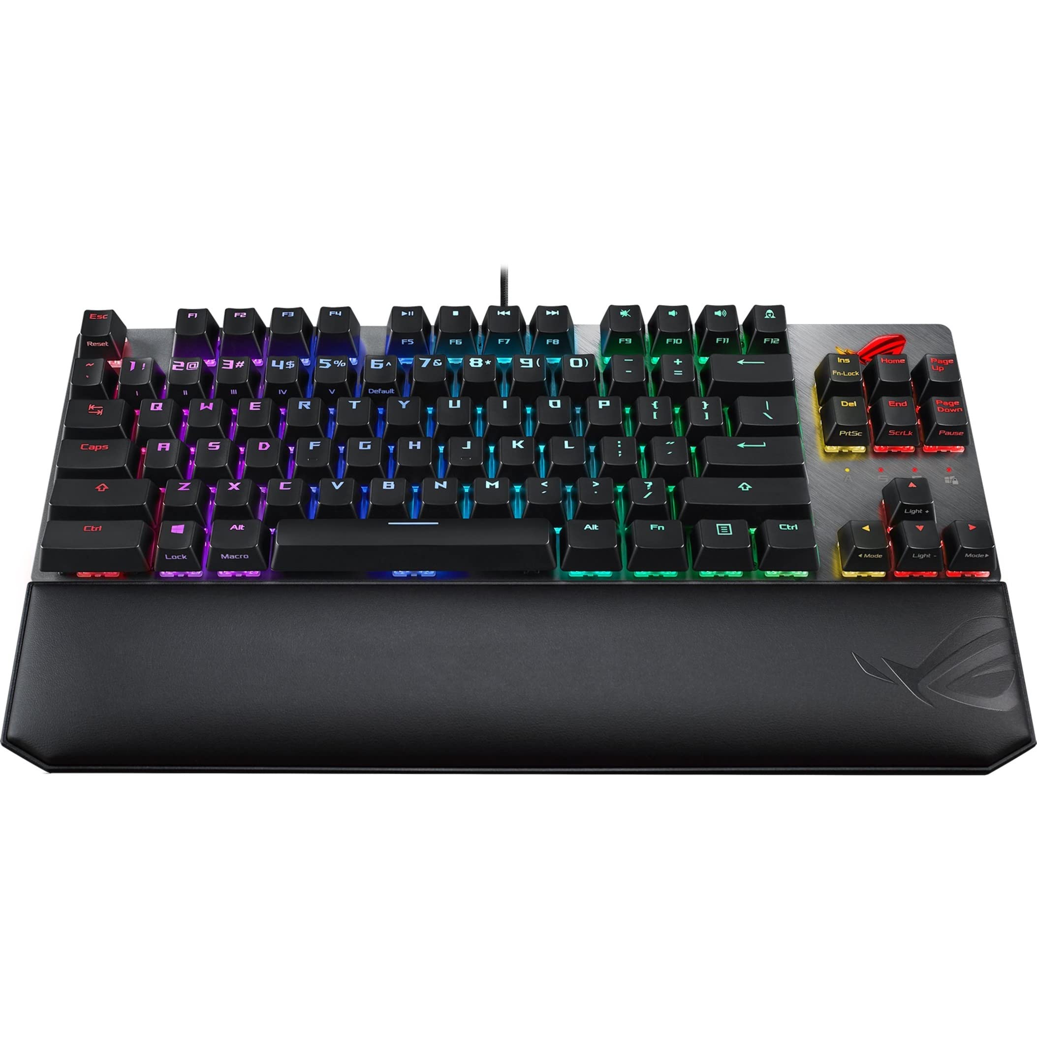 ASUS ROG Strix Scope NX TKL Deluxe | 80% RGB Gaming Mechanical Keyboard, ROG NX Red Linear Switches, Aluminum Top-Plate, Detachable Cable, Media Keys, Stealth Key, Wrist Rest, Macro Support