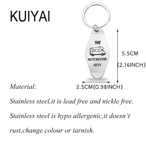 KUIYAI Vintage Motel Keychain The Motorhome Keys Gift RV Gifts Camping Gift Motor Vehicle Trailer Home Motorhome Gift for Camper (The motorhome keys)