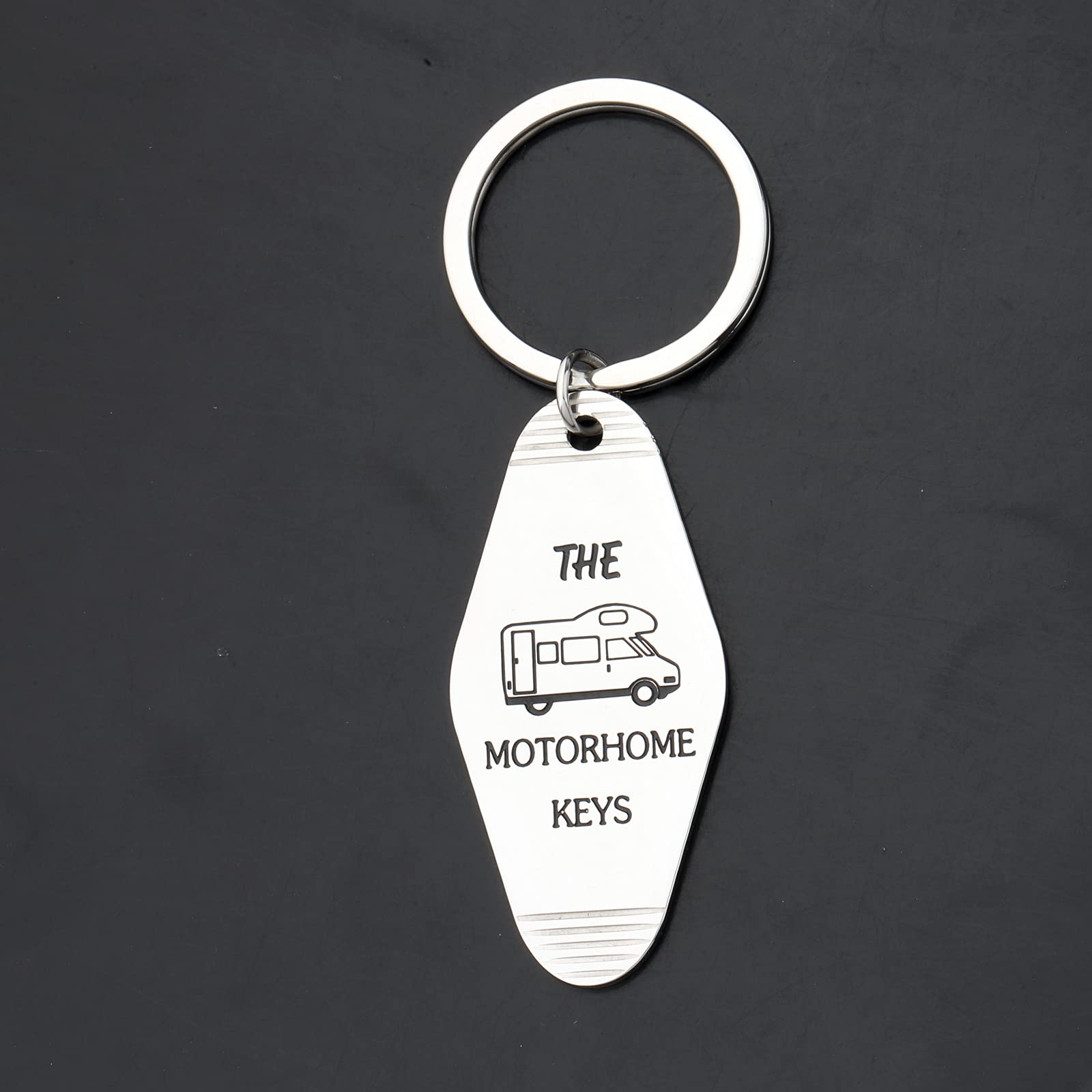 KUIYAI Vintage Motel Keychain The Motorhome Keys Gift RV Gifts Camping Gift Motor Vehicle Trailer Home Motorhome Gift for Camper (The motorhome keys)