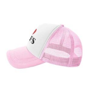 Ennary Trucker Hat Sports Baseball Cap Casual Hip-Hop Unisex Leisure Adjustable Size Pink