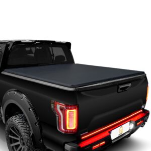 onine awr soft roll up truck bed tonneau cover custom fit 2015-2024 ford f150 5.5ft bed(66"), styleside, all weather