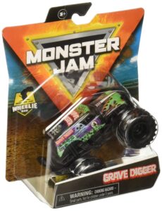 monster jam 2021 spin master 1:64 diecast monster truck with wheelie bar: spectre grave digger