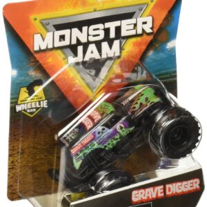 Monster Jam 2021 Spin Master 1:64 Diecast Monster Truck with Wheelie Bar: Spectre Grave Digger