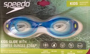 speedo kids glide goggles - cobalt / clear lenses