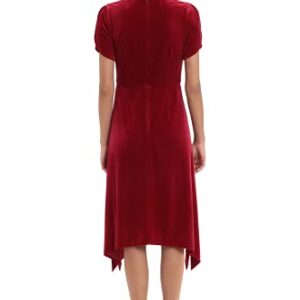 Maggy London Women's Tulip Sleeve Handkerchief Dress, Garnet, 8