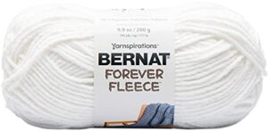 bernat forever fleece yarn, 1 pack, white noise