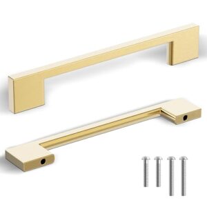 southern hills 5 pack gold cabinet pulls -128mm - brushed gold drawer pulls, gold handles for drawers, brushed brass drawer pulls, gold cabinet handles, brass cabinet pull gold kitchen hardware