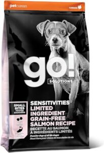 go! solutions sensitivities – small bites salmon recipe – limited ingredient dog food, 3.5 lb – grain free dog food for all life stages – dog food to support sensitive stomachs