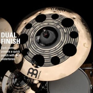 Meinl Cymbals Classics Custom Dual 18" Trash Crash Cymbal for Drum Set, Dark/Brilliant — Made in Germany — B12 Bronze, 2-Year Warranty (CC18DUTRC)