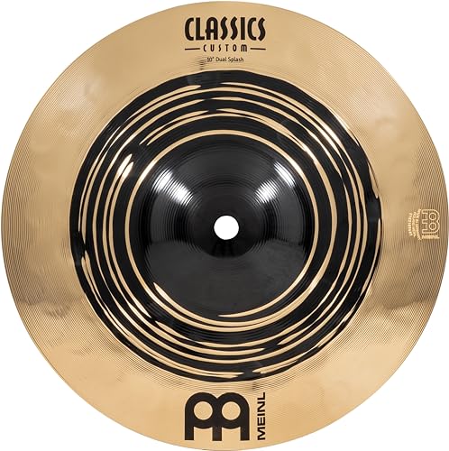 Meinl Cymbals Classics Custom Dual 10" Splash Cymbal for Drum Set, Dark/Brilliant — Made in Germany — B12 Bronze, 2-Year Warranty, (CC10DUS)