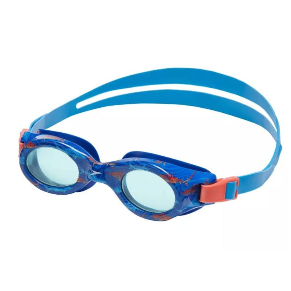 Speedo Junior Glide Jr. Print Goggles - Blue / Orange / Jade