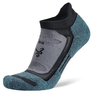 Balega Blister Resist Performance Quarter Athletic Running Socks for Men and Women (1 Pair), Grey/Blue, X-Large