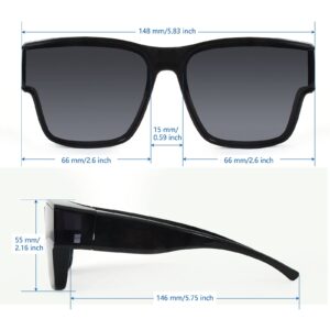 PSI Oversize Fit over Sunglasses for Women Men, Solar Shield Sunglasses, Premium High Definition Nylon Lens for Driving