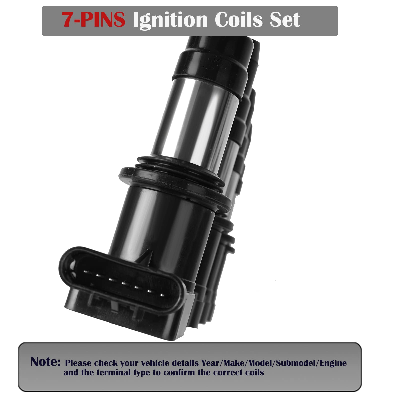 Ignition Coil Pack Fits for 1.6 1.8 L4 Chevy Cruze Sonic Aveo Aveo5 Pontiac G3 2011 2012 2013 2014 2015 2016 2017 2018 1.6L 1.8L Coil Packs Replaces UF620# 25186687 C1646