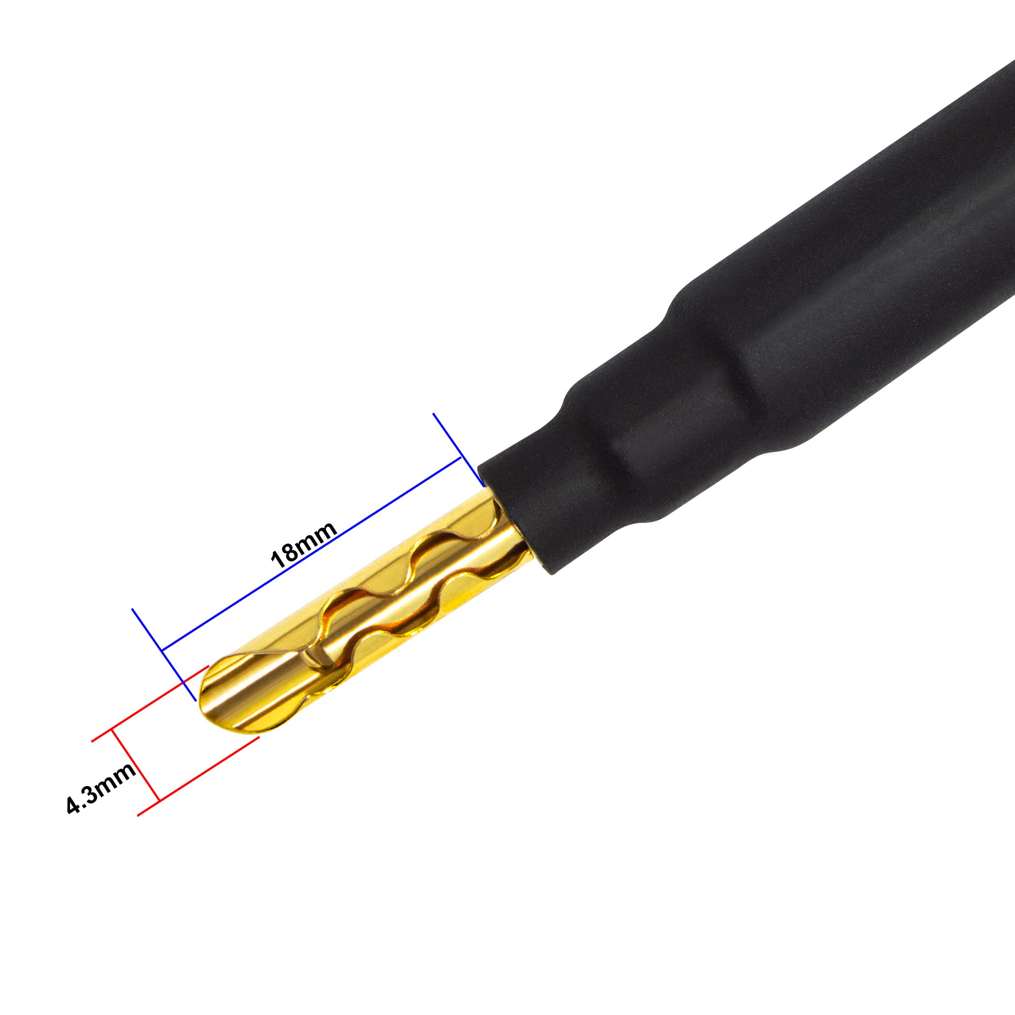 WORLDS BEST CABLES 6 Foot - Coaxial Audiophile Speaker Cable Pair Custom Made Using Mogami 3082 Wire & Eminence Gold Plated Banana Plugs (2 Plugs on Each end)