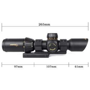 Sniper ND1.5-5X33CB Crossbow Scope 300~450 FPS, 20-100 Yards, R/G/B Illuminated Rifle Scope