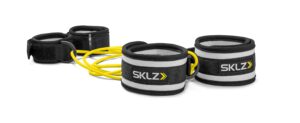 sklz bump-n-pass volleyball trainer with resistance bands for improved passing technique, black