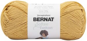 bernat softee cotton yarn, golden