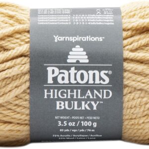 Patons Highland Bulky Solids Yarn, Ochre