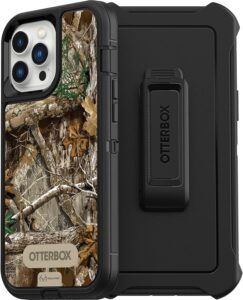 otterbox defender series series screenless edition case for iphone 13 pro max & iphone 12 pro max - black/realtree (camo)