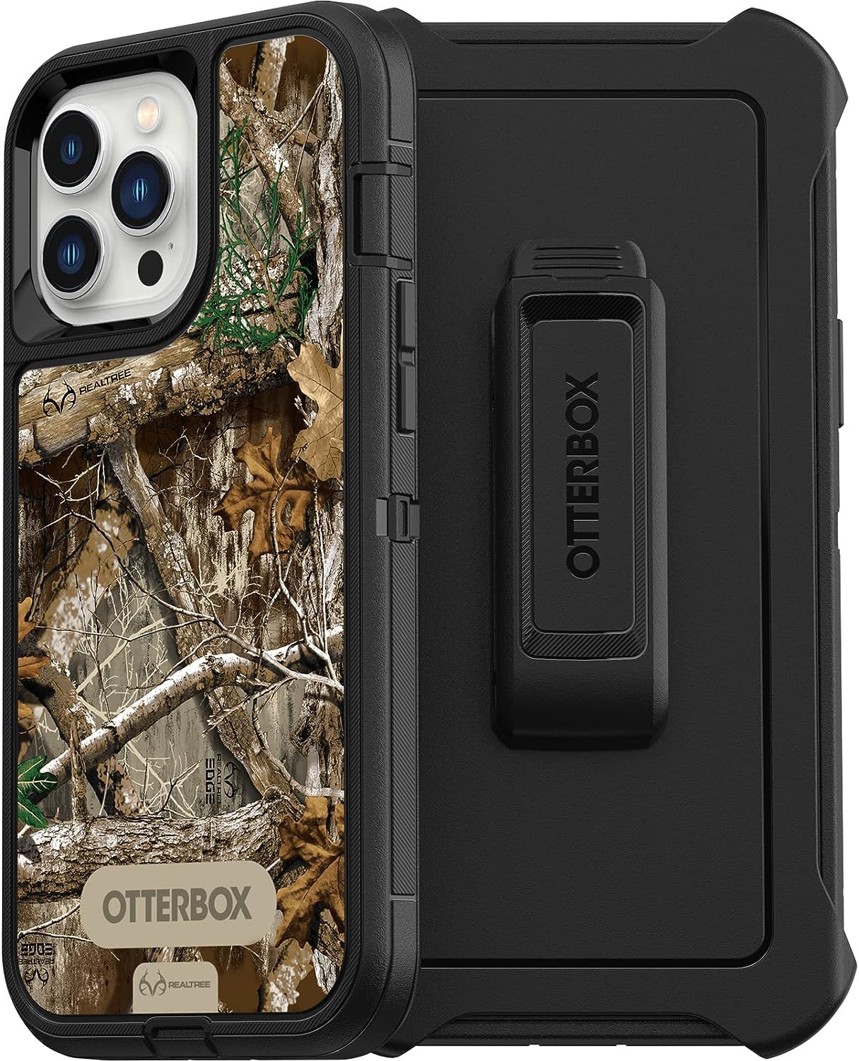 OtterBox Defender Series SERIES SCREENLESS EDITION Case for iPhone 13 Pro Max & iPhone 12 Pro Max - BLACK/REALTREE (CAMO)