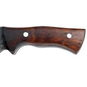 Old Ram Fix Blade Full Tang Hunting Knife Wood Handle High Carbon Steel w/Sheath. (Brown)