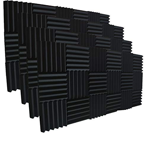 96 Acoustic Foam Panel Wedge Studio Soundproofing Wall Tiles 12" X 12" X 2"