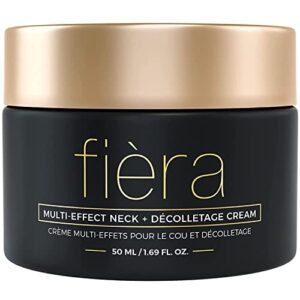 FIÈRA Neck Firming & Tightening Cream - Anti-Aging Moisturizer with Macadamia Oil, Hyaluronic Acid, Shea Butter - Smooths & Lifts Neck Skin - 1.69 FL. OZ. / 50 ML