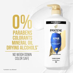 Pantene Conditioner Twin Pack with Hair Treatment, Repair & Protect for Damaged Hair, Safe for Color-Treated Hair