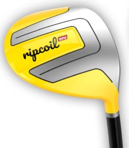 ripcoil rp6 -golf swing training aid and distance trainer, whippy shaft and driver head, hit balls with this aid, increase swing speed and distance fast (right hand)