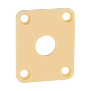 10Pcs Yootones Plastic Jack Plate Square Jackplates Compatible with Epiphone Les Paul Guitar (Yellow)