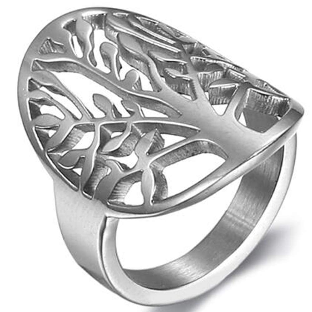 Jude Jewelers Stainless Steel Tree of Life Ring Statement Promise Anniversary Cocktail Party (13)