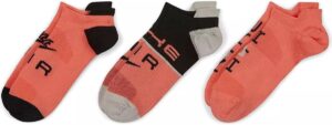 nike air women`s everyday plus lightweight training no show socks 3 pack (orange(da4226-902)/black, medium)