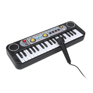 37 key electronic keyboard piano 13.2 * 4.1 * 1.6" portable keyboard with mini microphone musical instruments gift for beginners boys and girls