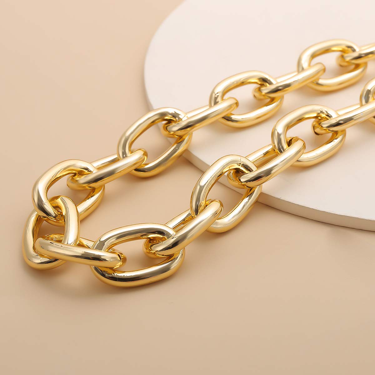 Xerling Gold Chunky Purse Replacement Chains Paper Clip Chain for Handbag Bag Shouder Handle Strap Chain DIY Purse Decoration Accessories Heavy