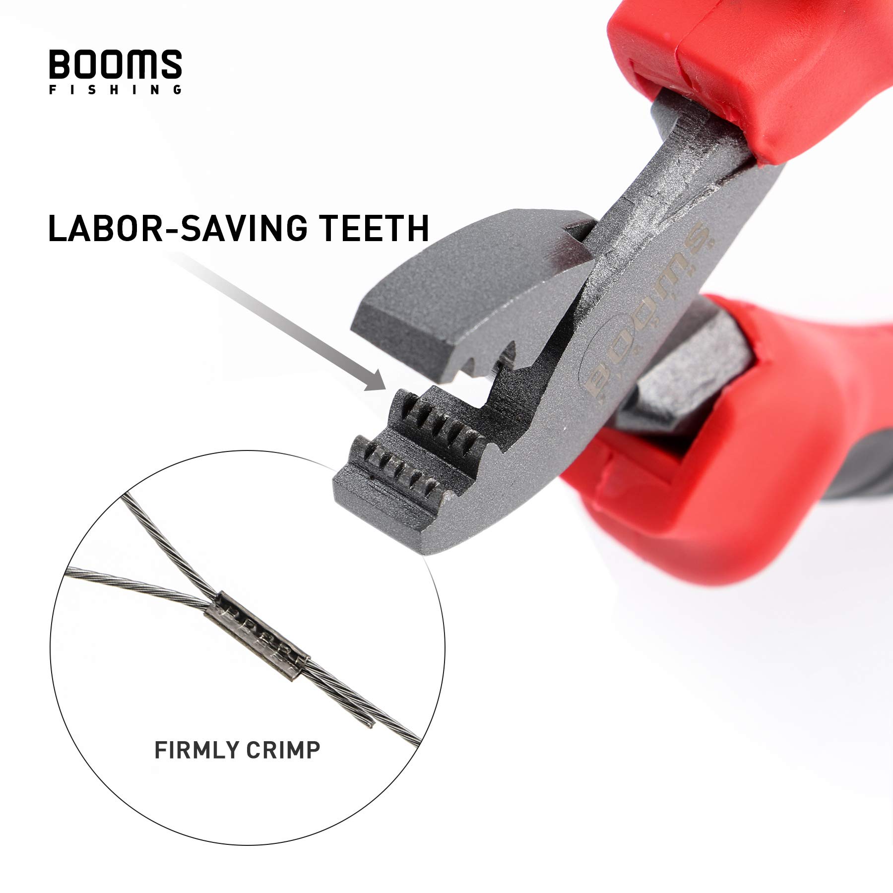 Booms Fishing CP2 Fishing Crimping Tool for Single-Barrel Sleeves, with 300pcs Sleeves